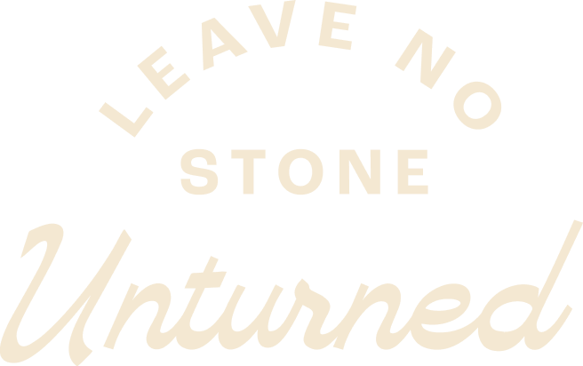 Leave no stone unturned